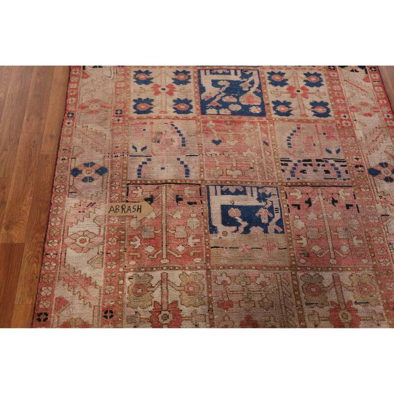 Hand Knotted Oriental 100% Wool Carpet Traditional Geometric Pink Bakhtiari Area Rug - 7' 5'' X 4' 7''