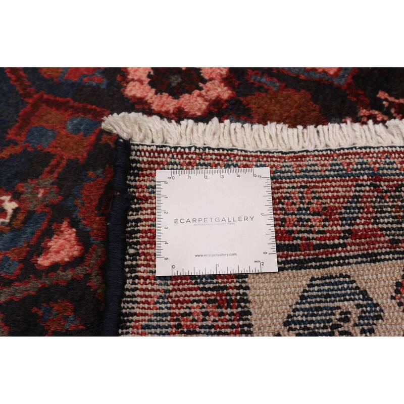 ECARPETGALLERY Hand-knotted Anadol Navy, Red Wool Rug - 3'8 x 10'0