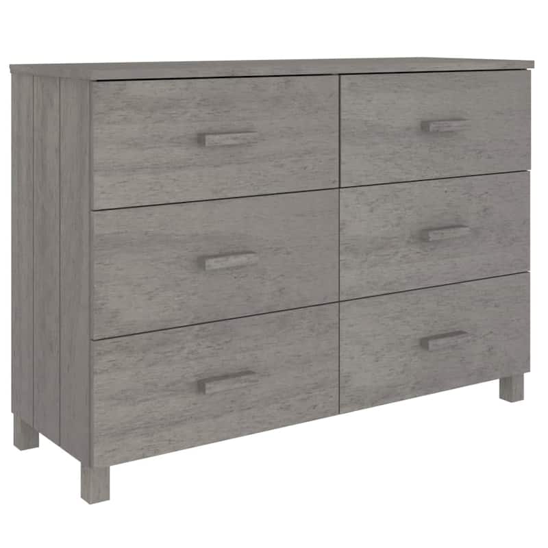 vidaXL Sideboard Buffet Console Cabinet with Storage HAMAR Solid Wood Pine - 44.5"x15.7"x31.5"