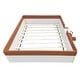 preview thumbnail 36 of 36, Brown White Sofa Bed Two-color Daybed Toddler Floor Bed with Fence and Stairs Grounded Wood Slat Support Frame Upholstered Bed