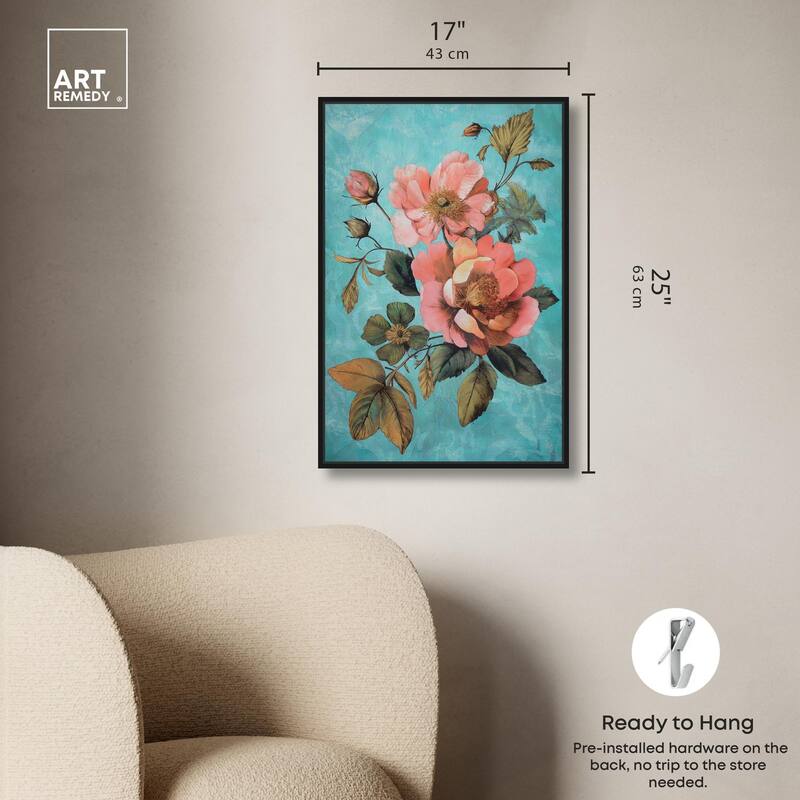 Floral Azure Ascent I Canvas by Art Remedy