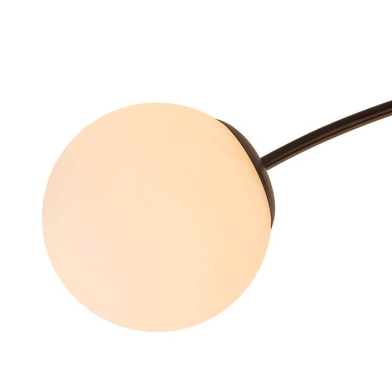 Mid-Century 12-Light Milky Glass Globe Sputnik Ceiling Light - 39in