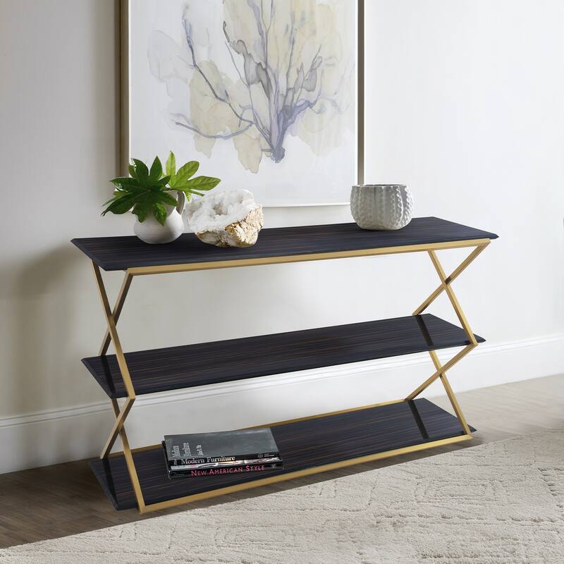 Westlake 3-Tier Console Table with Metal Legs