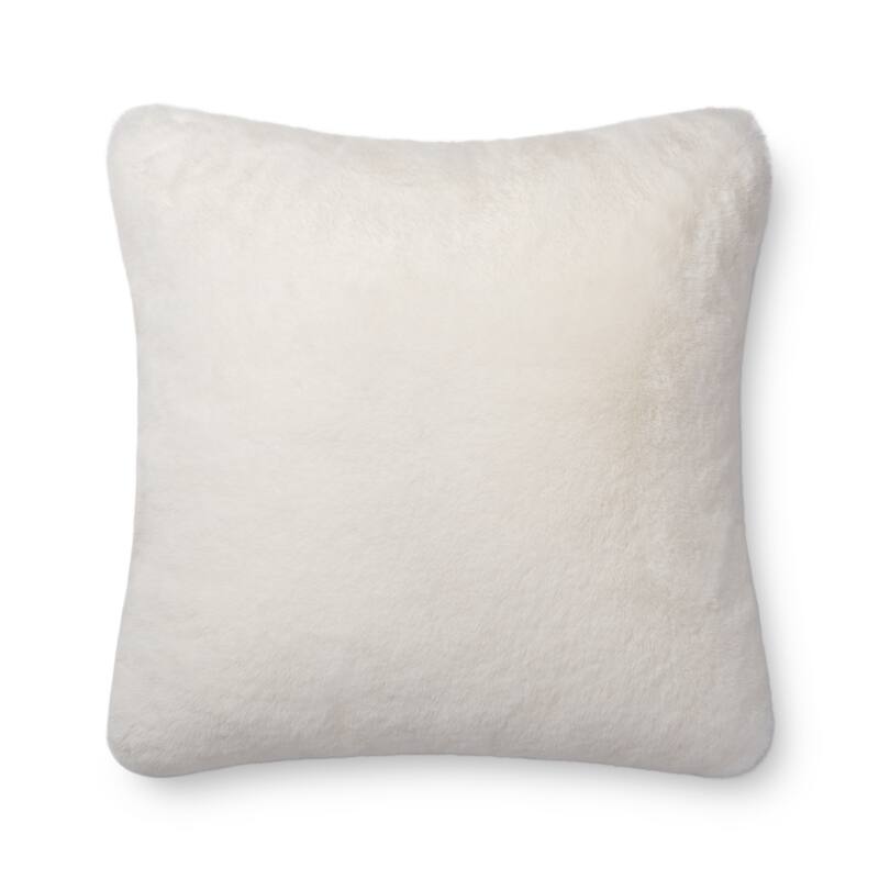 Alexander Home Katie Velvet Bohemian Throw Pillow - 22" x 22" Cover w/Down Feather Filled - Down - White