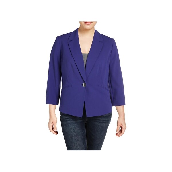 plus size purple jacket