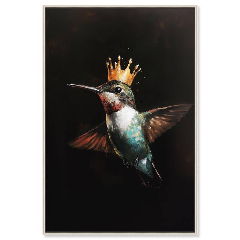 Royal Bird II Canvas by Art Remedy - Silver - 30" x 45"