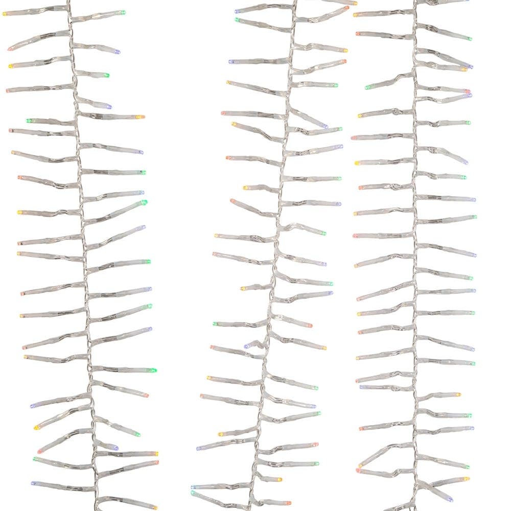 Kurt Adler 1000-Light 32.8-Foot Multicolored LED Cluster Garland