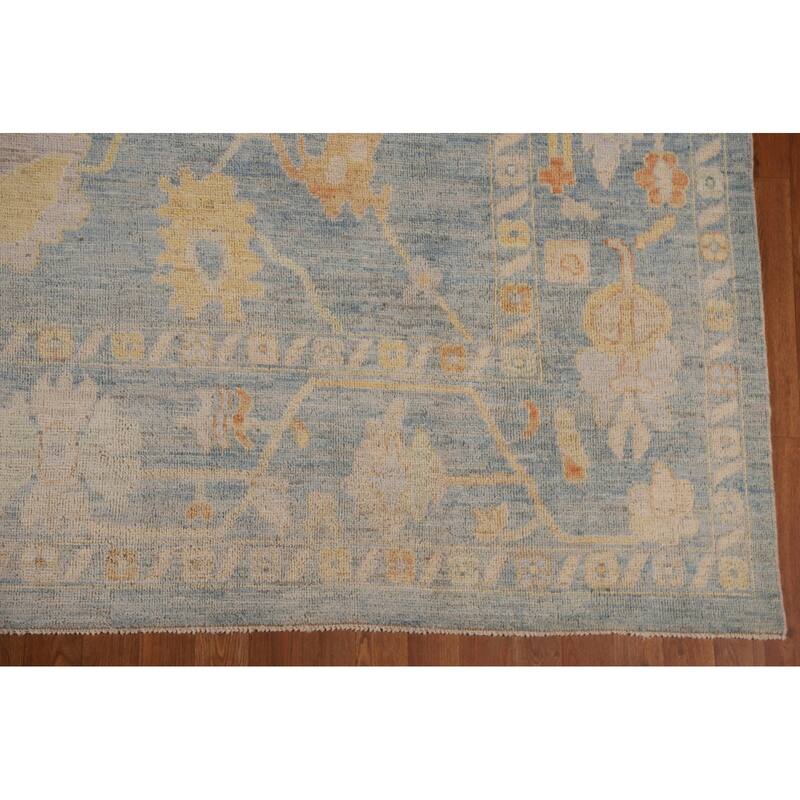 Floral / Medallion Oushak Turkish Rug Handmade Wool Carpet - 8'10"x 12'0"