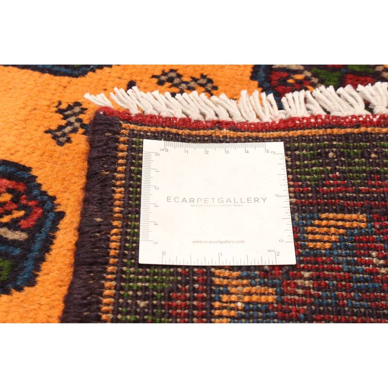 ECARPETGALLERY Hand-knotted Afghan Burnt Orange Wool Rug - 2'8 x 4'1