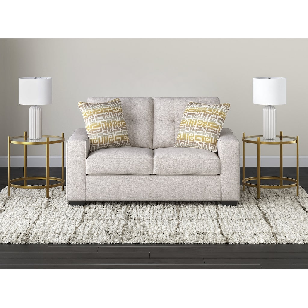 Signature Design by Ashley Fanciful Beige Loveseat - 63" W x 38" D x 40" H