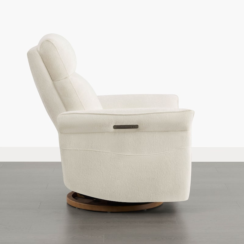 Spruce & Spring Power Swivel Recliner Chair Triple-Motor Nursery Glider