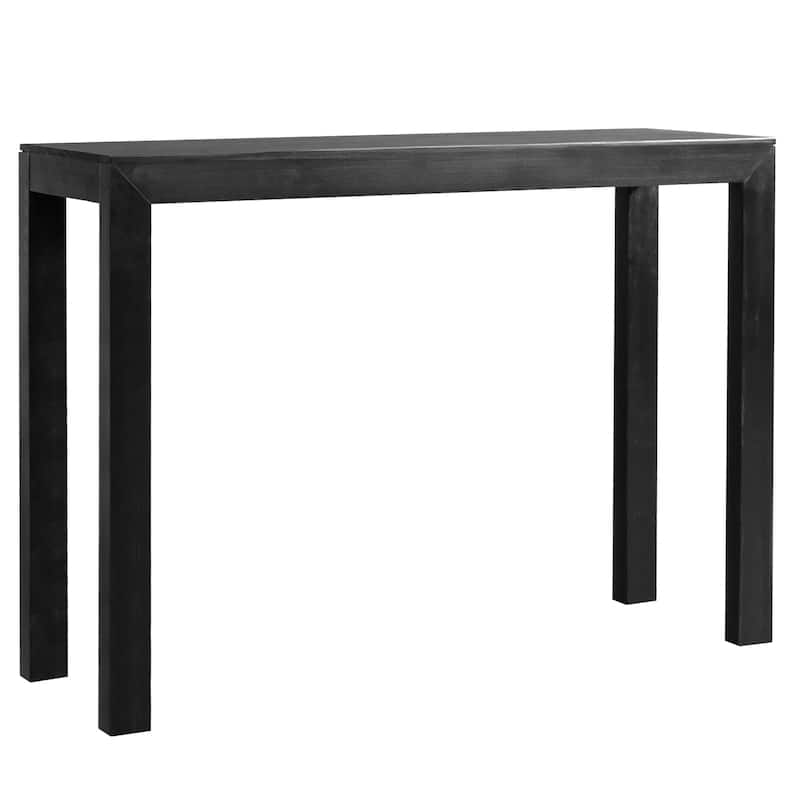 Pinewood Entryway Table Console with Sturdy Surface 220 lbs - 46.1 x 11.8 x 31.9 in - Black