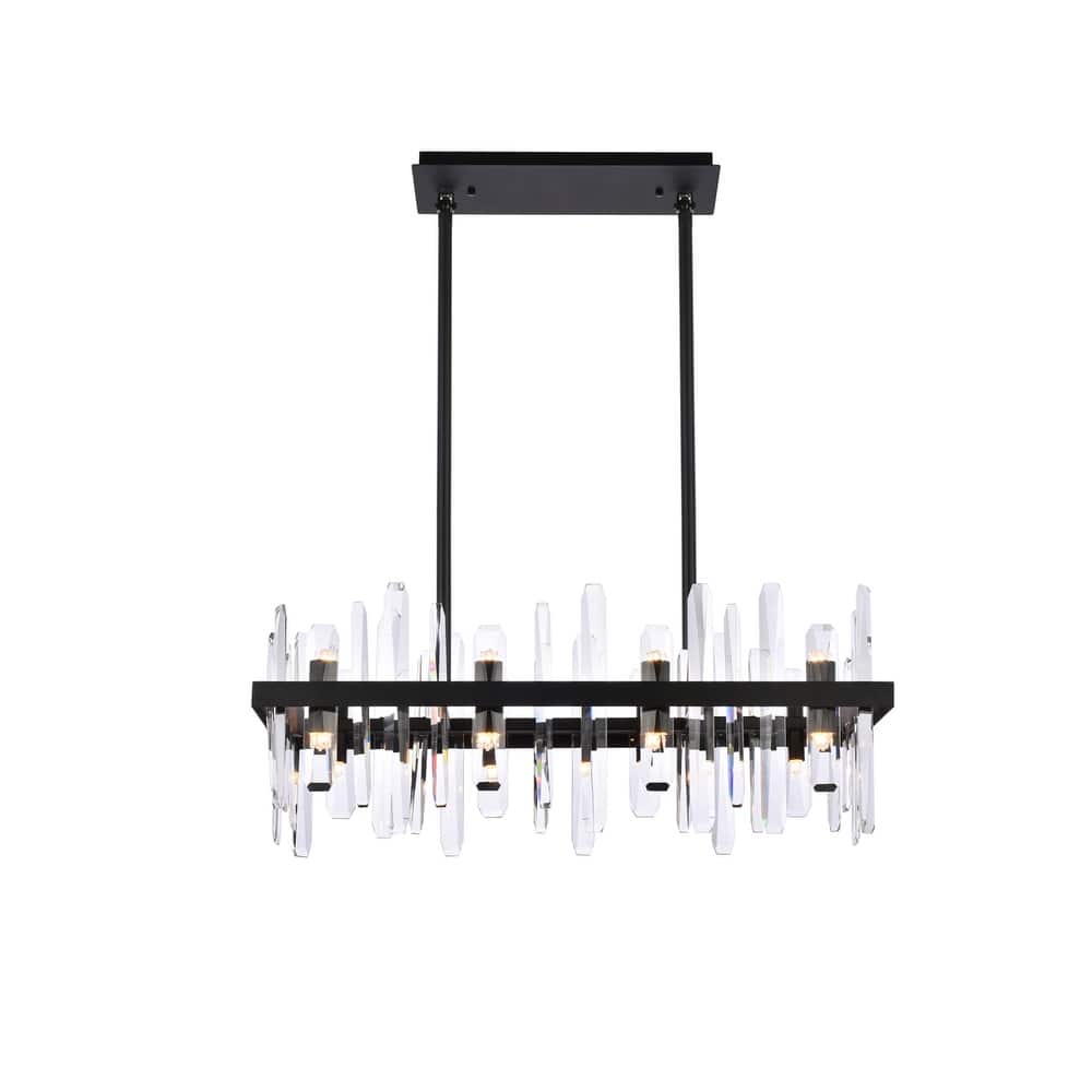 Indigo Home 30 inch crystal rectangle chandelier