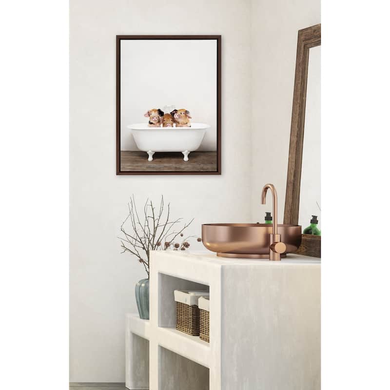 Kate and Laurel Sylvie Three Little Pigs Canvas by Amy Peterson
