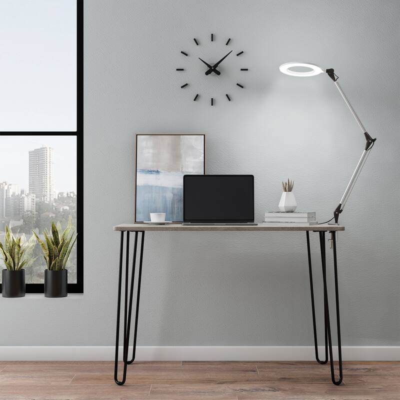 Lavish Home Swing Arm LED Desk Lamp with Clamp - 26 x 7.5 x 17.5
