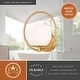 preview thumbnail 5 of 9, Bucktown 1 Light Mid-Century Modern Wall Sconce White Globe Glass