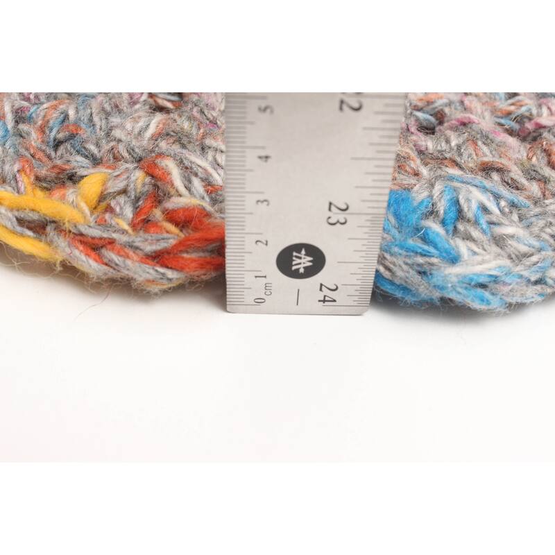 ECARPETGALLERY Braid weave Sienna Grey Wool Rug - 3'3 x 3'3