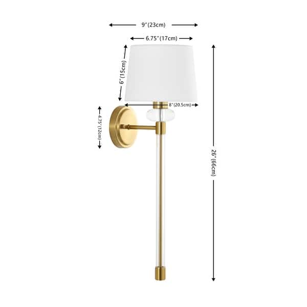 SAFAVIEH Lighting Athene 9-inch Wall Sconce with Bulbs (Set of 2) - 8 in. W x 9 in. D x 26 in. H