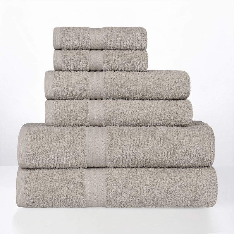 Superior Miami 100% Cotton 6-Piece Towel Set - Lightweight & Quick Drying