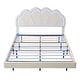 preview thumbnail 14 of 16, Queen Size Platform Bed with Smart LED and Elegant Flowers Headboard