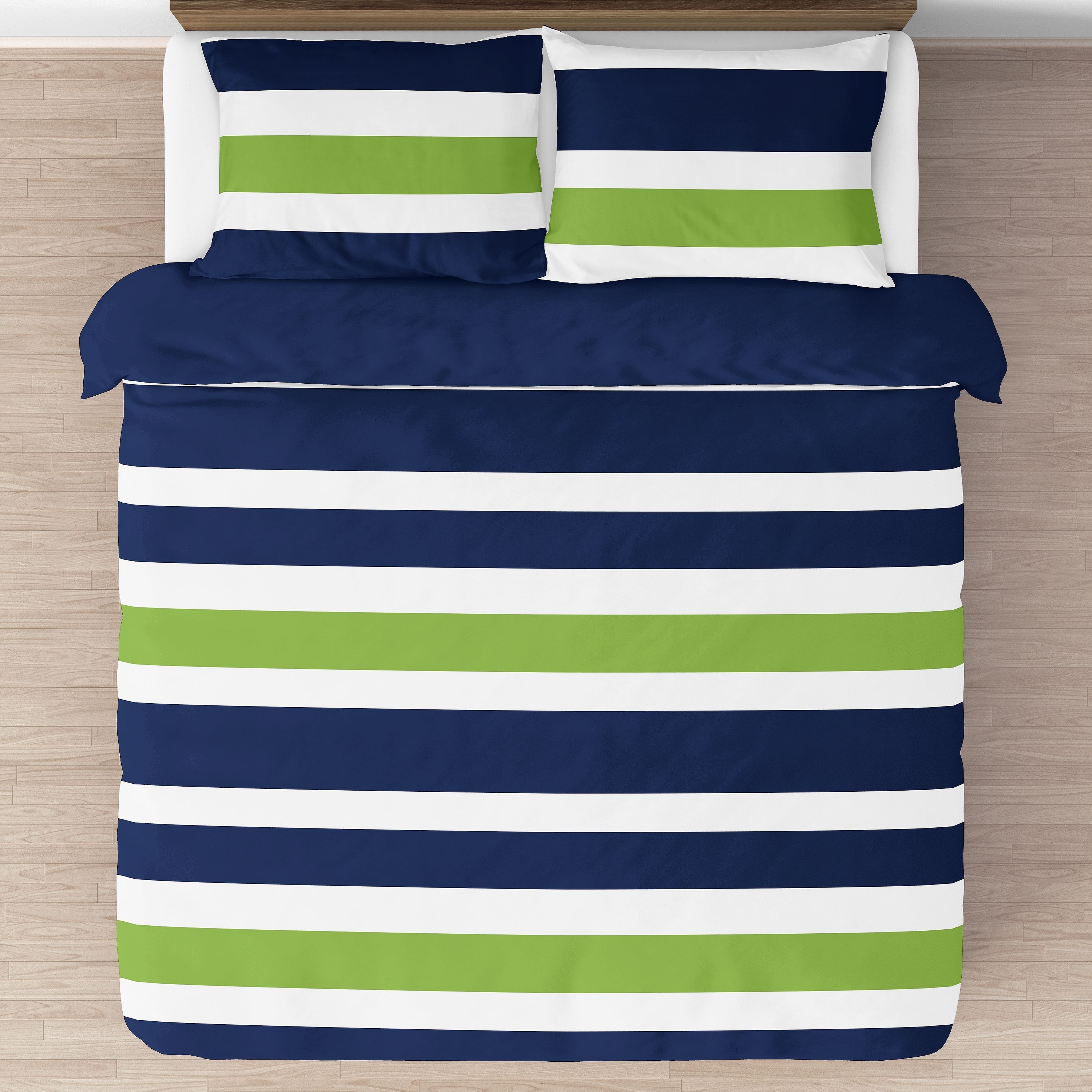 Navy and white top comforter set queen