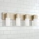 preview thumbnail 4 of 4, Sutton 4-light Soft Gold Bath/ Vanity Fixture w/ Soft White Glass