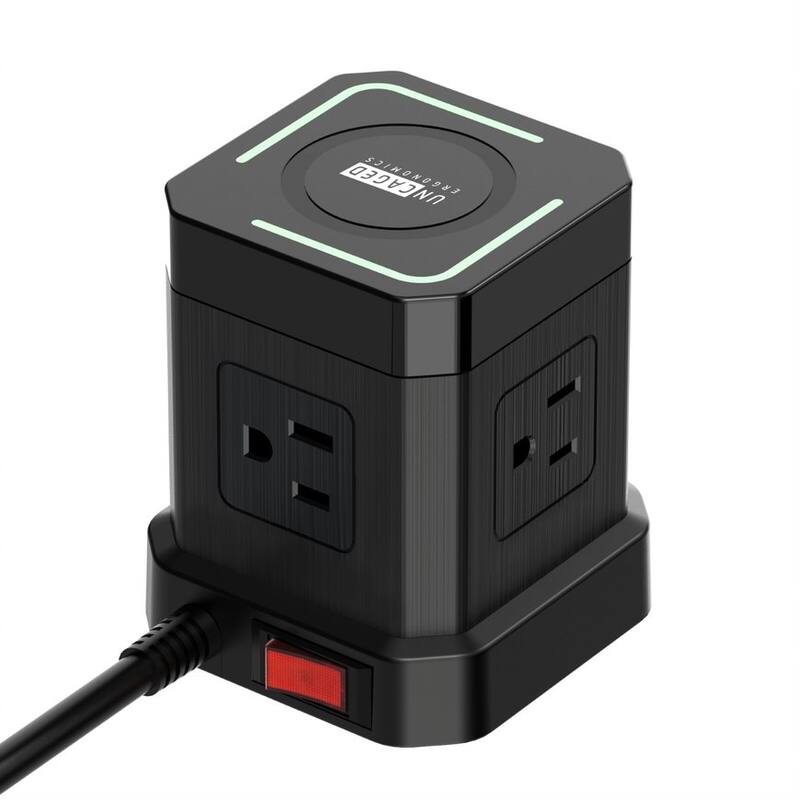 Wireless Charger cube power strip with usb ports surge protection usb