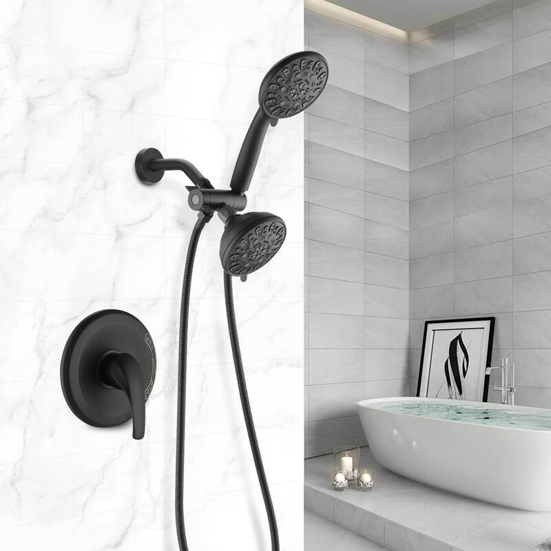 YASINU Dual 2 in 1 Shower Faucet Set with Valve Shower System Kit