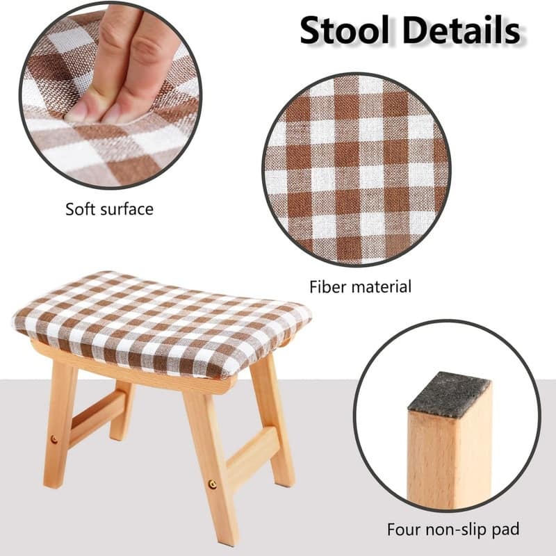 Small Foot Stools (Wood Legsr)