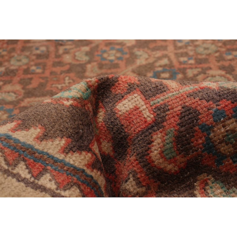 ECARPETGALLERY Hand-knotted Antalya Vintage Brown, Red Wool Rug - 3'5 x 10'3