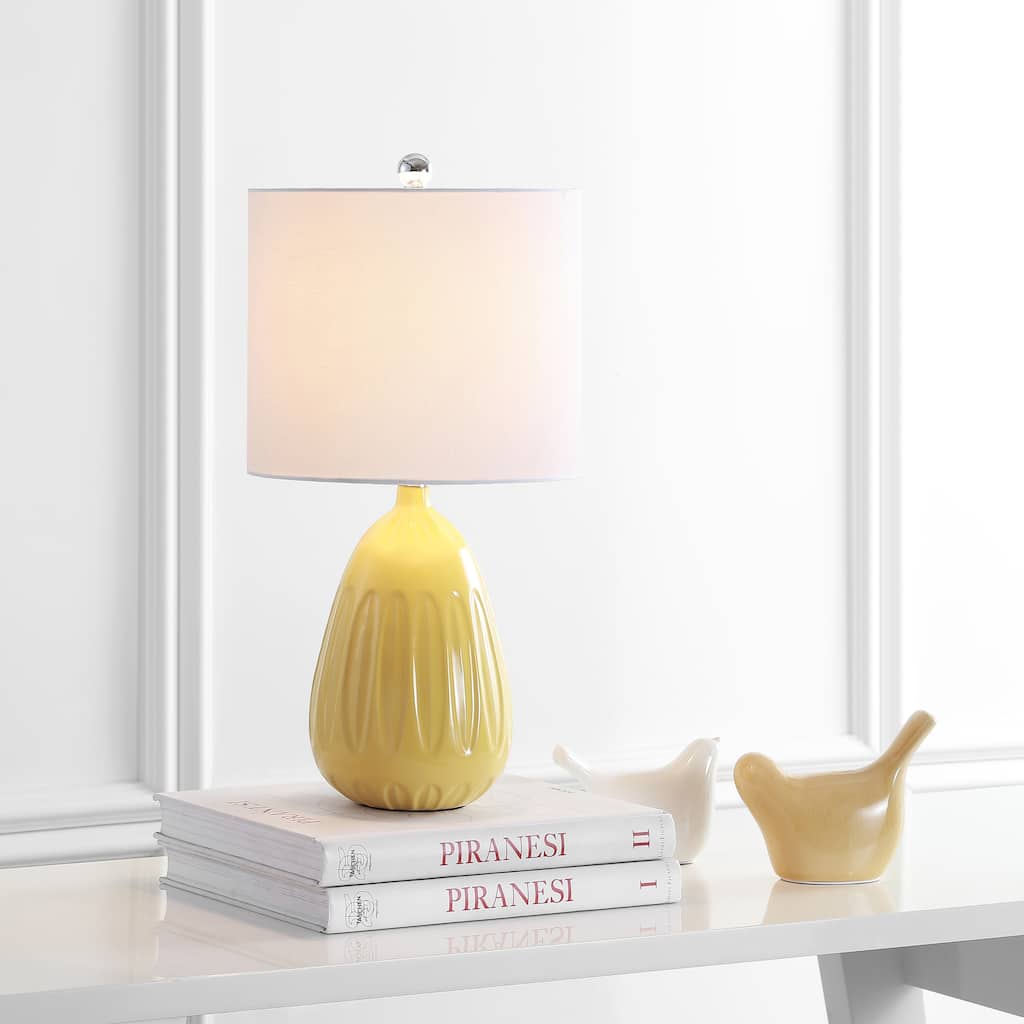 SAFAVIEH Lighting Jablanka 20" LED Table Lamp - 10"x10"x20" - 10Wx10Dx20H