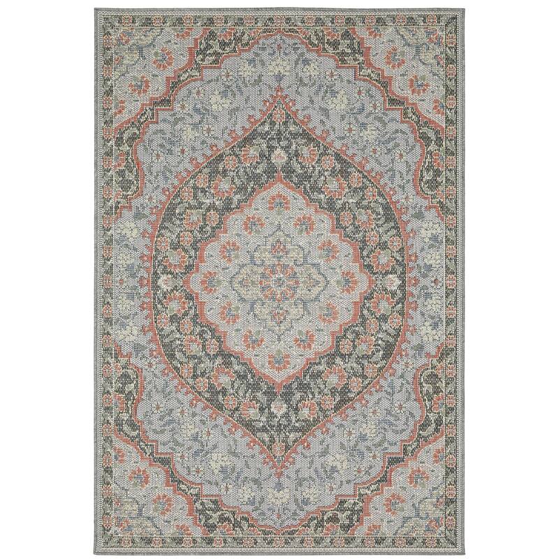 Courbevoie Blue Various Colors Oriental Outdoor Traditional Area Rug
