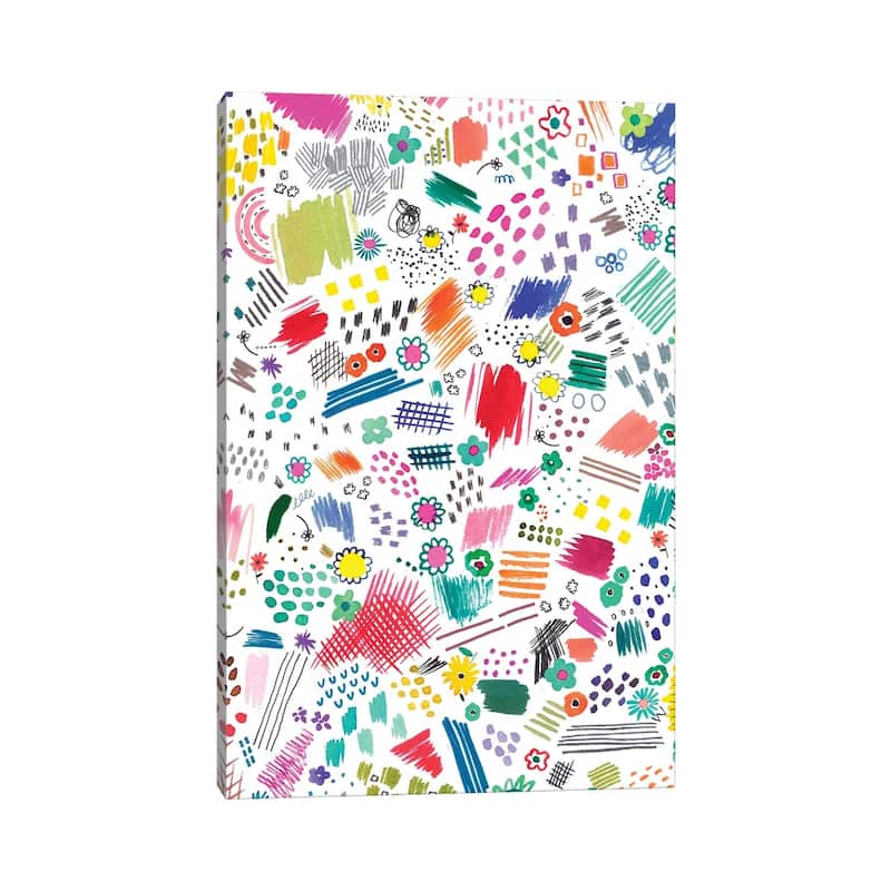iCanvas "Kids Cute Scribbles" by Ninola Design Canvas Print