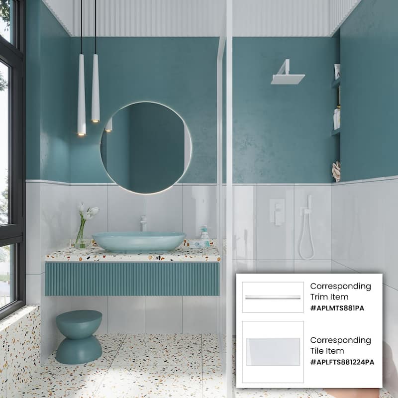 Apollo tile 12 x 24 Grandis Polished White Thassos Marble Tile (10 sq ft/case) - 5 Pack