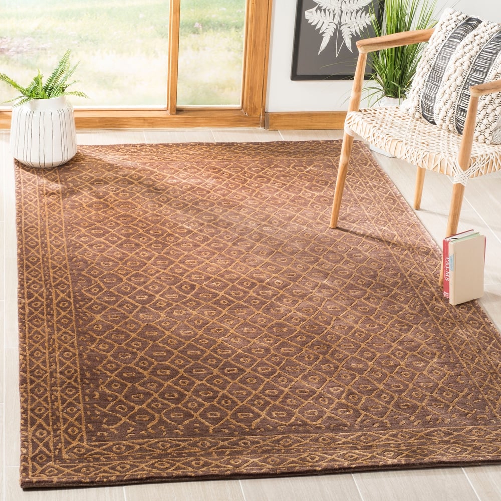 SAFAVIEH Couture Hand-knotted Tibetan Solbjort Modern Wool Rug