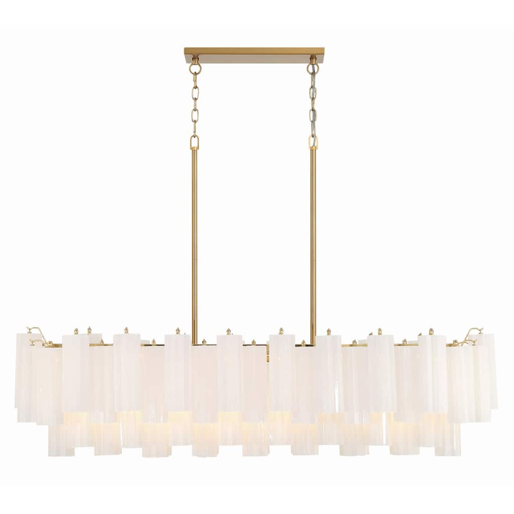 Crystorama Lighting Group ADD-317-WH Addis 14 Light 52" Wide Crystal