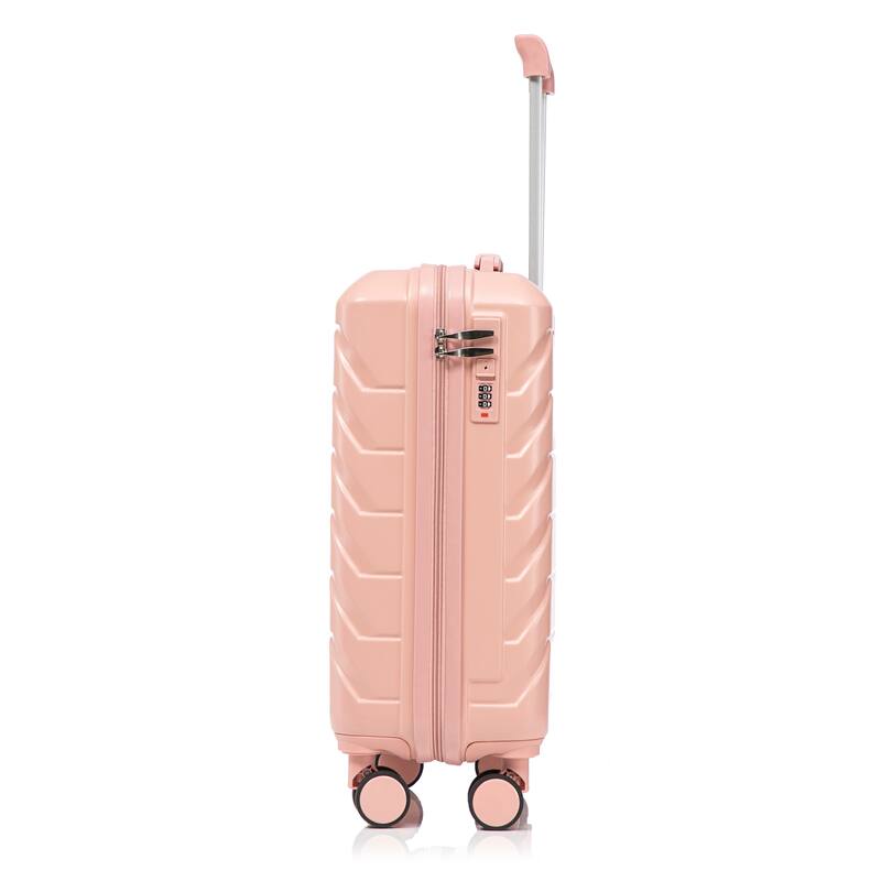 20 Inch ABS Hard Shell Travel Checked Luggage, Scratch Resistant Surface Four Multi-Directional Wheels, With Combination Lock