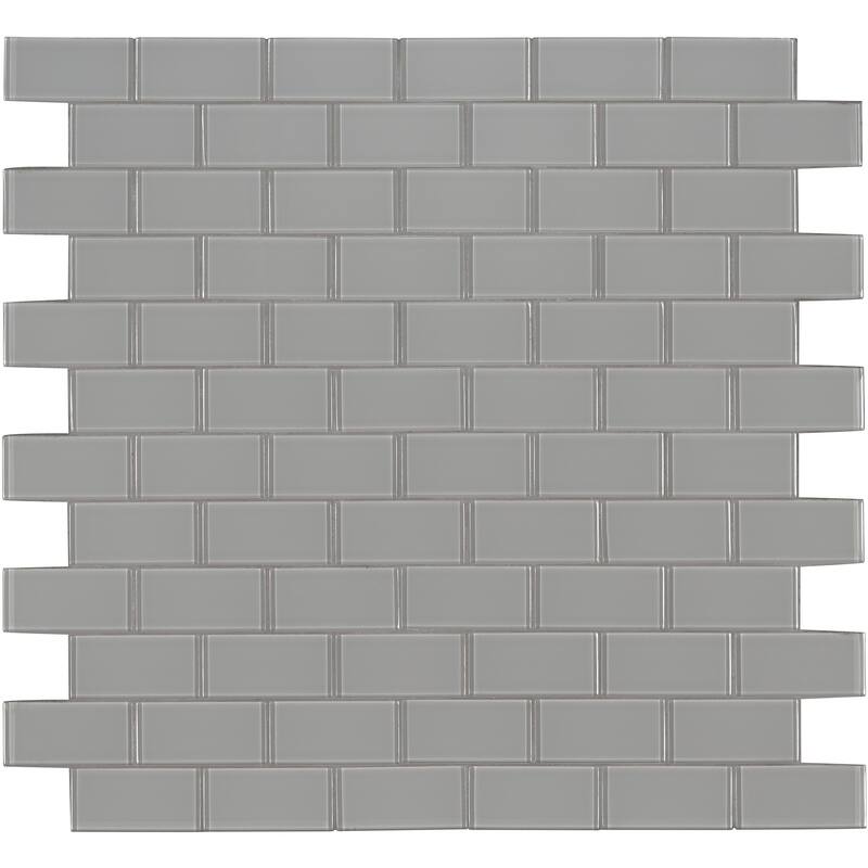 Ackland AKM-G-2X4SW-CA 12" x 12" Glass Brick Wall Mosaic Tile - Glossy