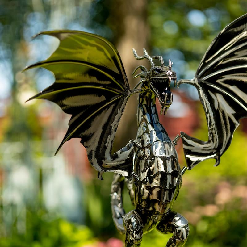 Iron Dragon Swing Stake with Tail Up "Sunfyre"