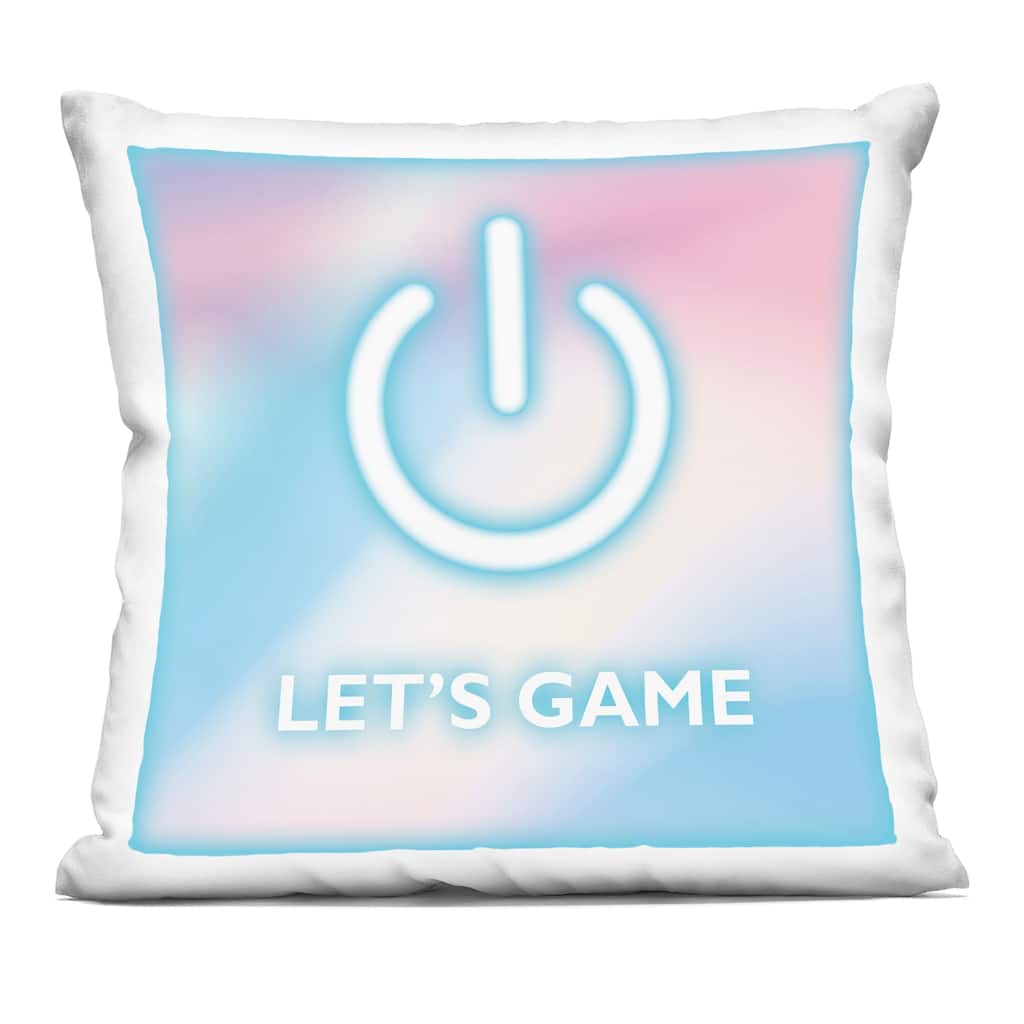 Stupell Pastel Let's Game Power Symbol Decorative Printed Throw Pillow Design by Masey St. Studios