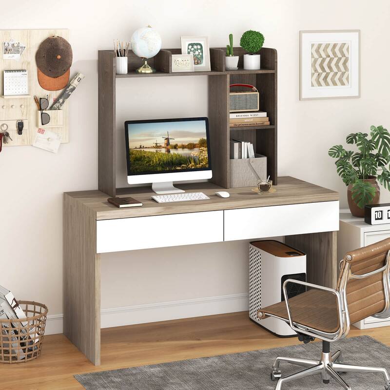 Costway Desk Bookshelf Desktop Storage Organizer Display Shelf Rack