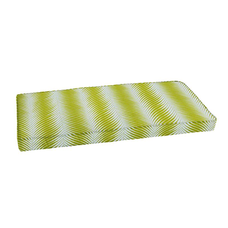 Sorra Home Sunbrella Boho Indoor/Outdoor Corded Bench Cushion (Cushion Only) - 60 in x 18 in x 2 in - Capra II Shadow