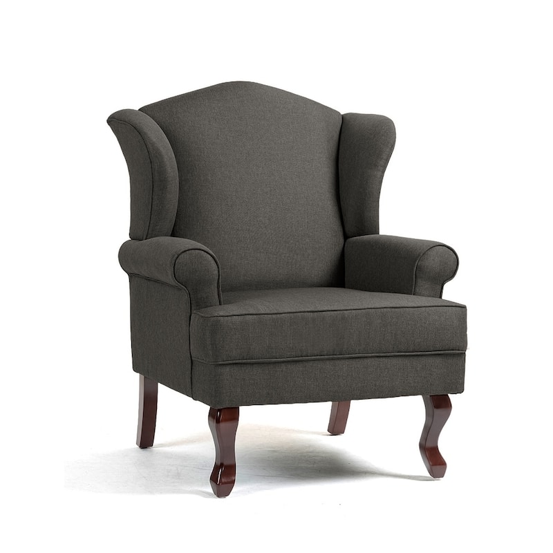 Set of 2 Elegant Living Room Wing Back Arm Chair Upholstered Accent Chair