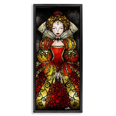 Stupell Royal Elizabeth I Portrait Framed Floater Canvas Wall Art Design By Mandie Manzano