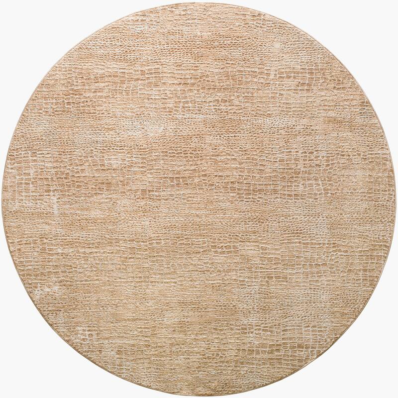 Livabliss Casual Masterpiece Diamond Area Rug - 5'3" x 5'3" Round - Medium Brown