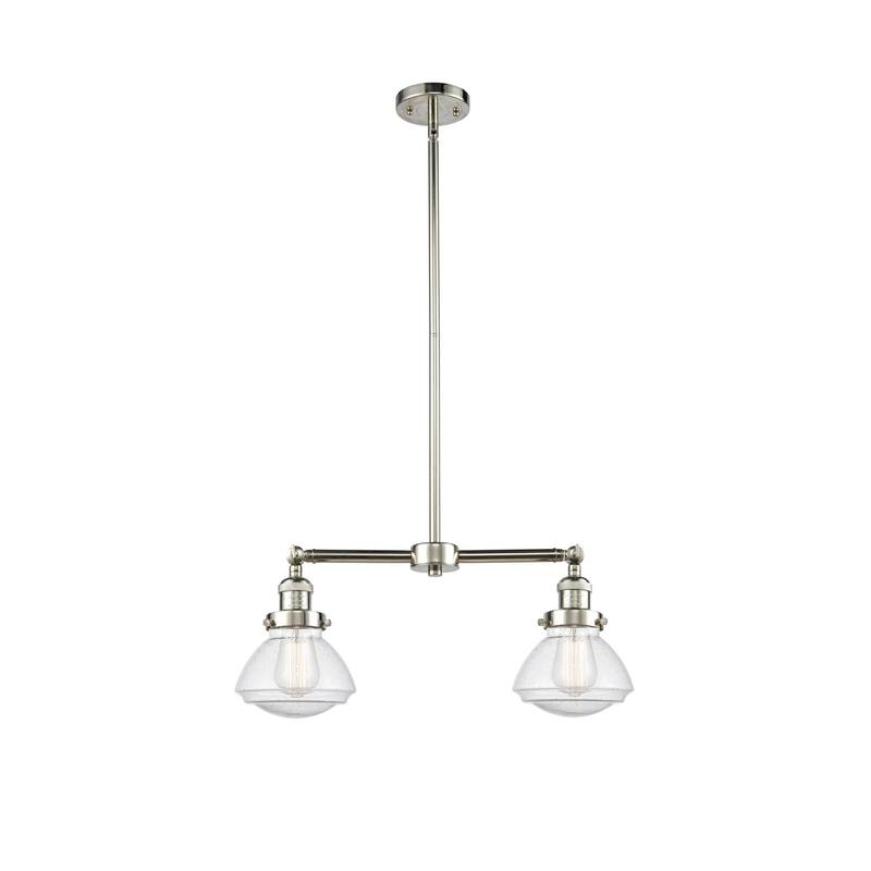 Innovations Lighting Olean 2 Light 22" Wide Chandelier - Polished Nickel / Seedy