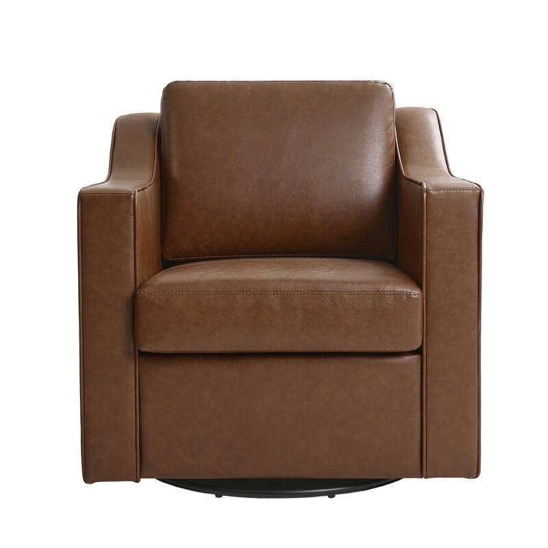 30" W Modern Accent Swivel Chair Comfy Upholstered Armchair