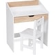 preview thumbnail 8 of 6, Lil' Jumbl Wooden Kids Desk and Chair Set, Toddler Study Desk with Storage Drawer