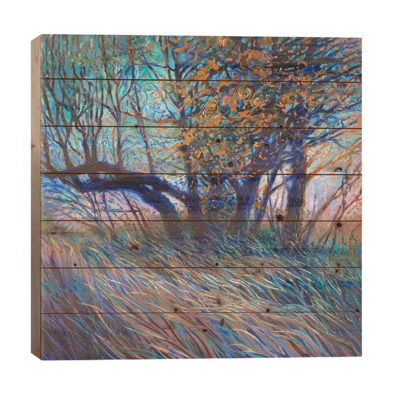 The Bosque Print On Wood by Iris Scott - Multi-Color - 26x26x1.5