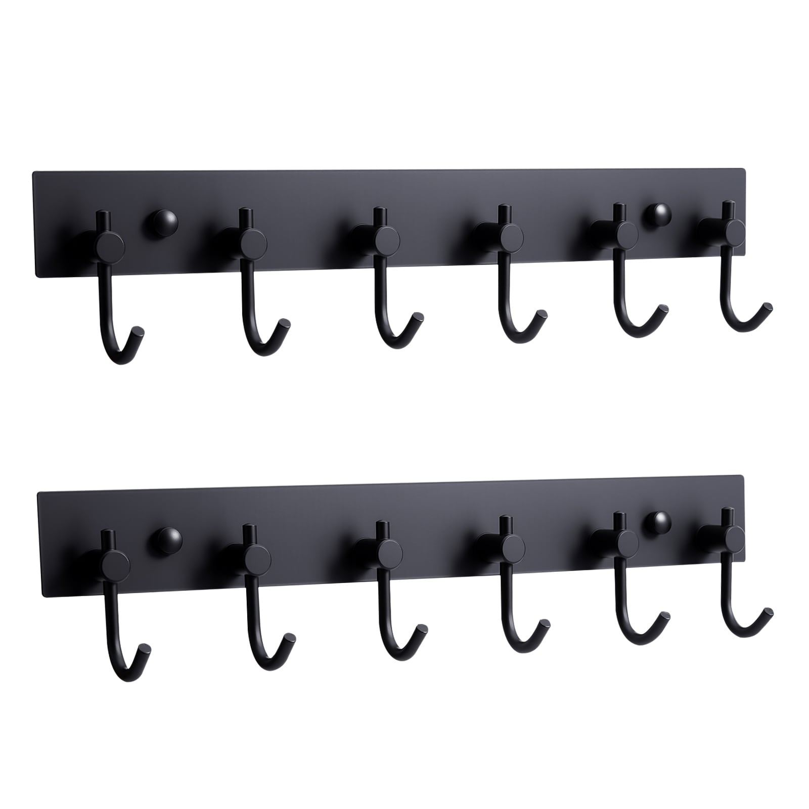 2-Pack Heavy-Duty Durable Wall-Mounted Stainless Steel Coat Hooks, 6-Hook Organizer Rack for Entryway, Bathroom.
